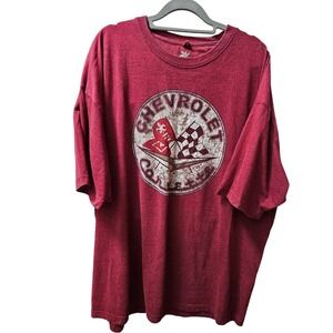 Newport Blue Mens Chevrolet Corvette Racing Graphic T Shirt XXL Red Heather